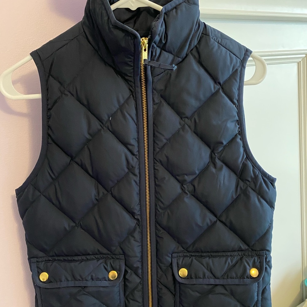 Jcrew quilted navy vest